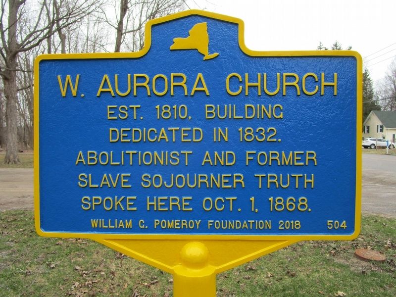 W. Aurora Church Marker image. Click for full size.