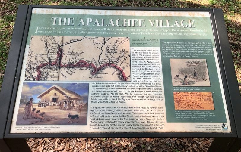 The Apalachee Village Marker image. Click for full size.