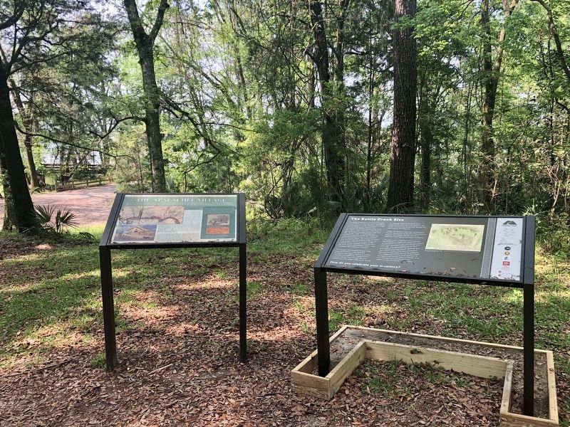 <big>The Apalachee Village Marker on left. </big> image, Touch for more information