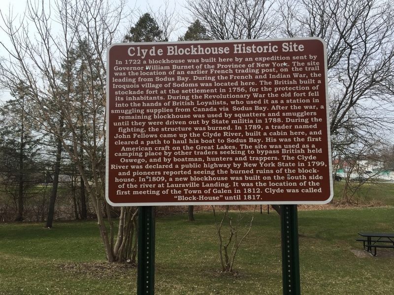 Clyde Blockhouse Historical Site Marker image. Click for full size.