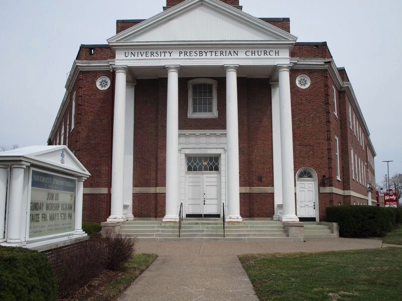 University Presbyterian Church & Marker. Click for full size. University Presbyterian Church & Marker image. Click for full size.