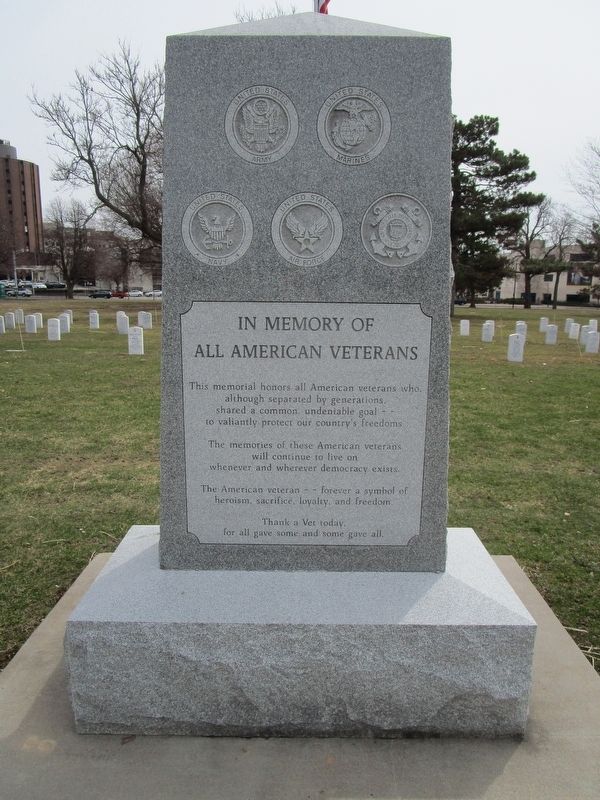 In Memory of All Veterans. Click for full size. In Memory of All Veterans image. Click for full size.