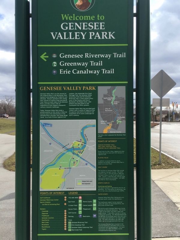 Welcome to Genesee Valley Park Marker image. Click for full size.