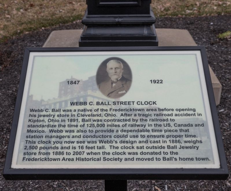 Webb C. Ball Street Clock Marker. Click for full size. Webb C. Ball Street Clock Marker image. Click for full size.