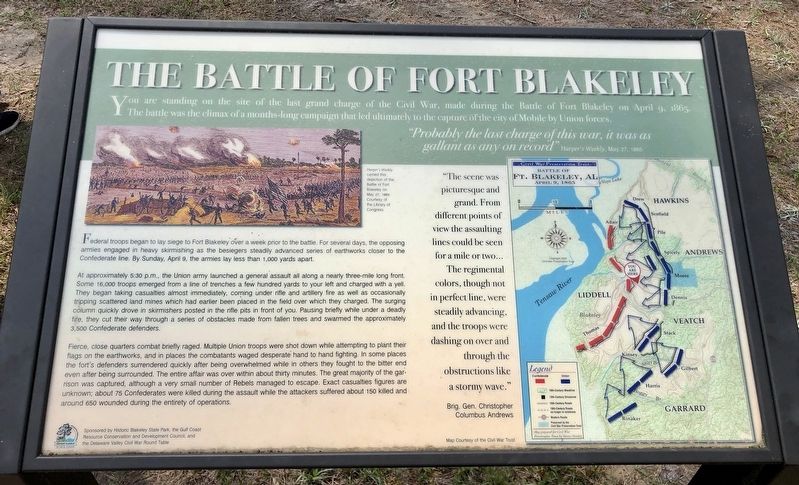 Battle of Fort Blakeley Marker image. Click for full size.