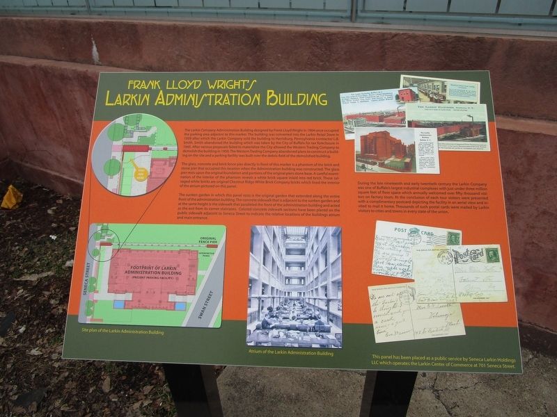 Frank Lloyd Wrights Larkin Administration Building Marker image. Click for full size.