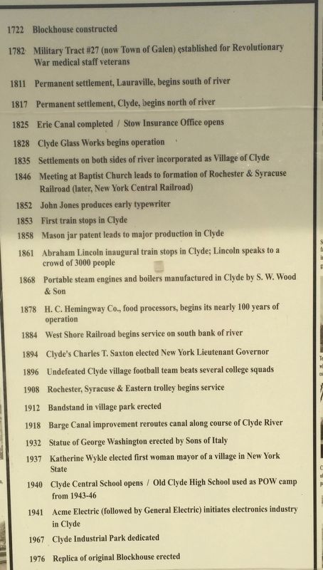 Clyde Historical Highlights image. Click for full size.