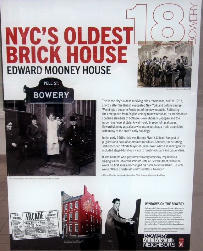 NYCs Oldest Brick House Marker image. Click for full size.