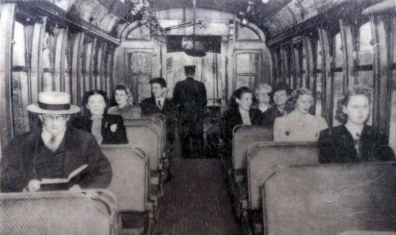 Inside a Hagerstown Streetcar 1935 image. Click for full size.