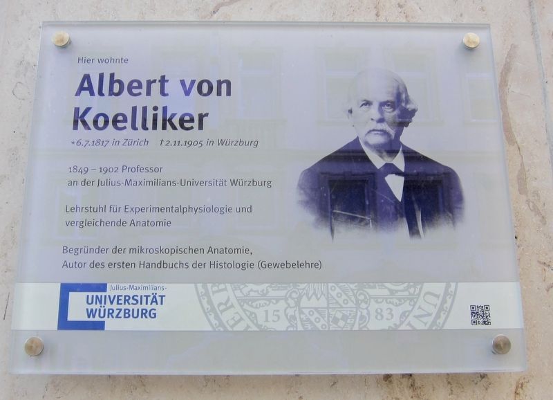 Albert von Koelliker Marker. Click for full size. Albert von Koelliker Marker image. Click for full size.
