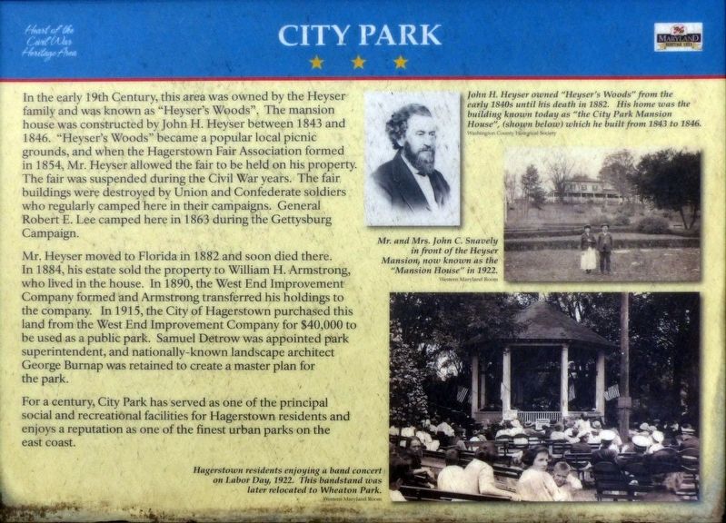 City Park Marker image. Click for full size.