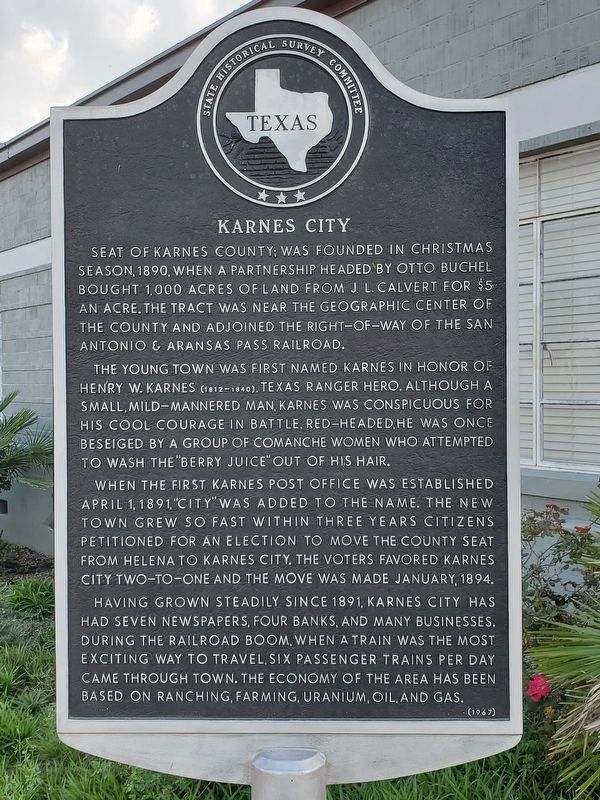Karnes City Marker image. Click for full size.