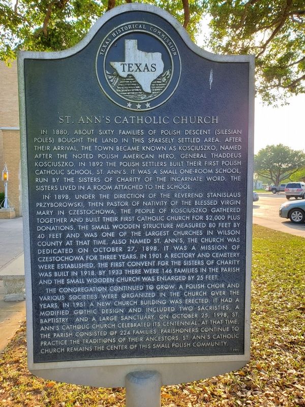 St. Ann's Catholic Church Marker image. Click for full size.