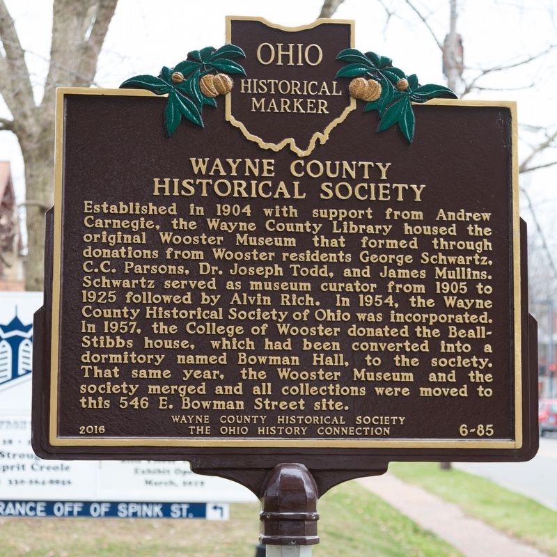 Wayne County Historical Society face of marker image. Click for full size.