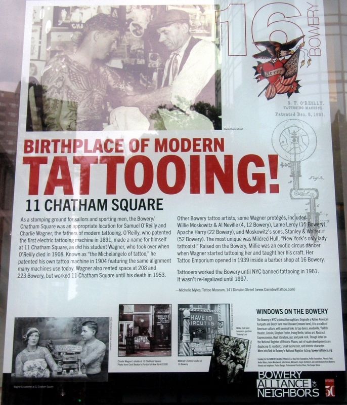 Birthplace of Modern Tattooing! Marker. Click for full size. Birthplace of Modern Tattooing! Marker image. Click for full size.