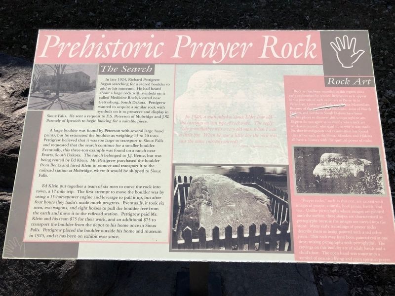 Prehistoric Prayer Rock Marker image. Click for full size.