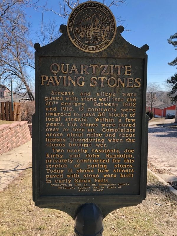 Quartzite Paving Stones Marker (side two) image. Click for full size.