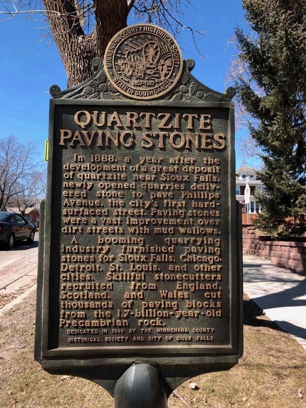 Quartzite Paving Stones Marker (side one) image. Click for full size.
