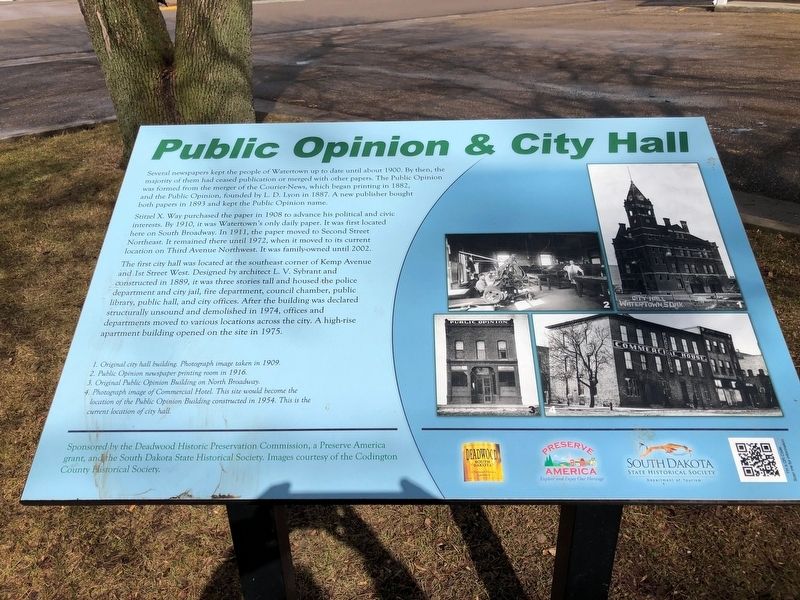 Public Opinion & City Hall Marker image. Click for full size.