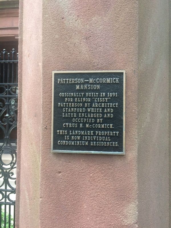 Patterson-McCormick Mansion Marker image. Click for full size.