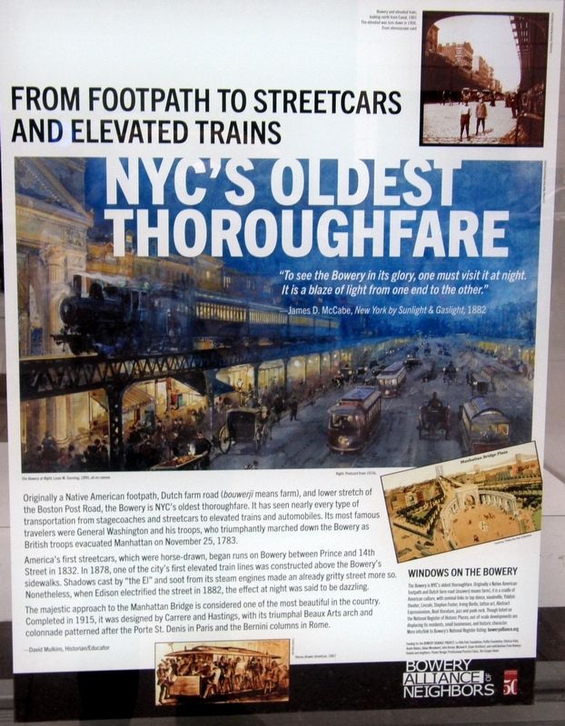 NYCs Oldest Thoroughfare Marker image. Click for full size.