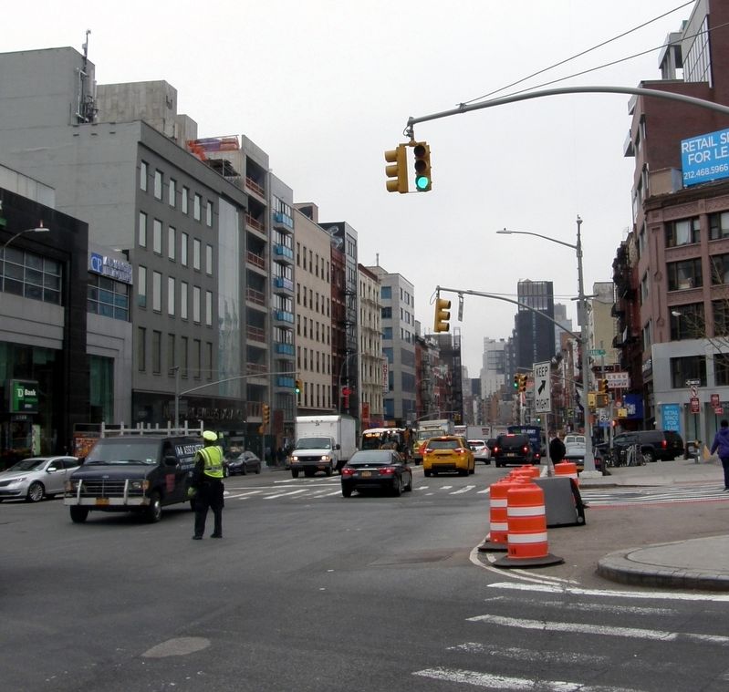 Bowery, looking north from Canal, 2019 image. Click for full size.
