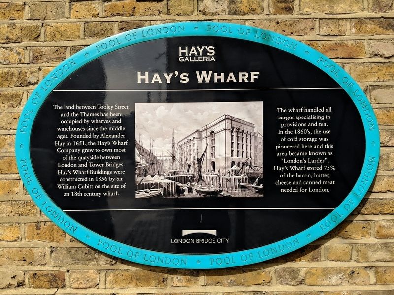Hay's Wharf Marker image. Click for full size.