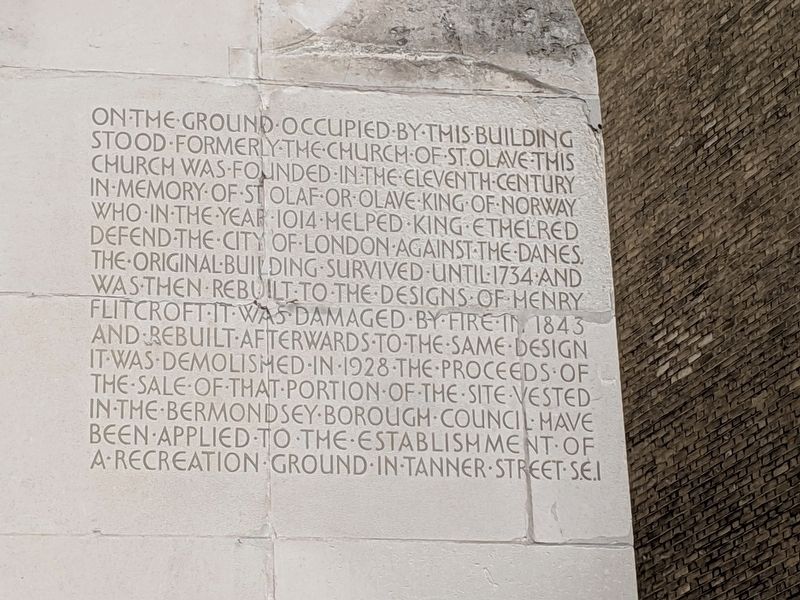The Church of St. Olave Marker image. Click for full size.
