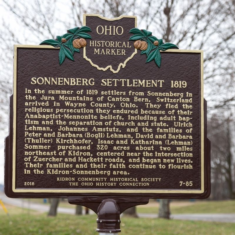 Sonnenberg Settlement 1819 Marker. Click for full size. Sonnenberg Settlement 1819 Marker image. Click for full size.