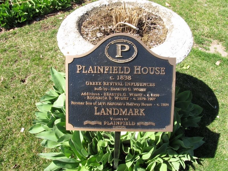 Plainfield House Marker. Click for full size. Plainfield House Marker image. Click for full size.