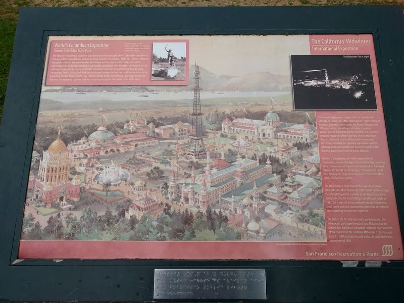 The California Midwinter International Exposition Marker image. Click for full size.