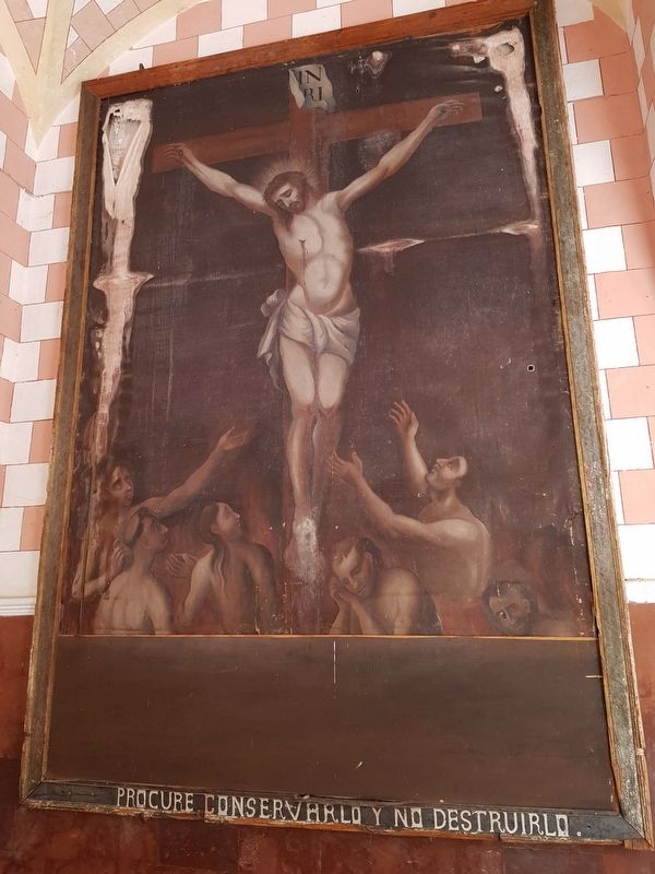 An example of the religious art in the San Felipe Apstol Church image. Click for full size.