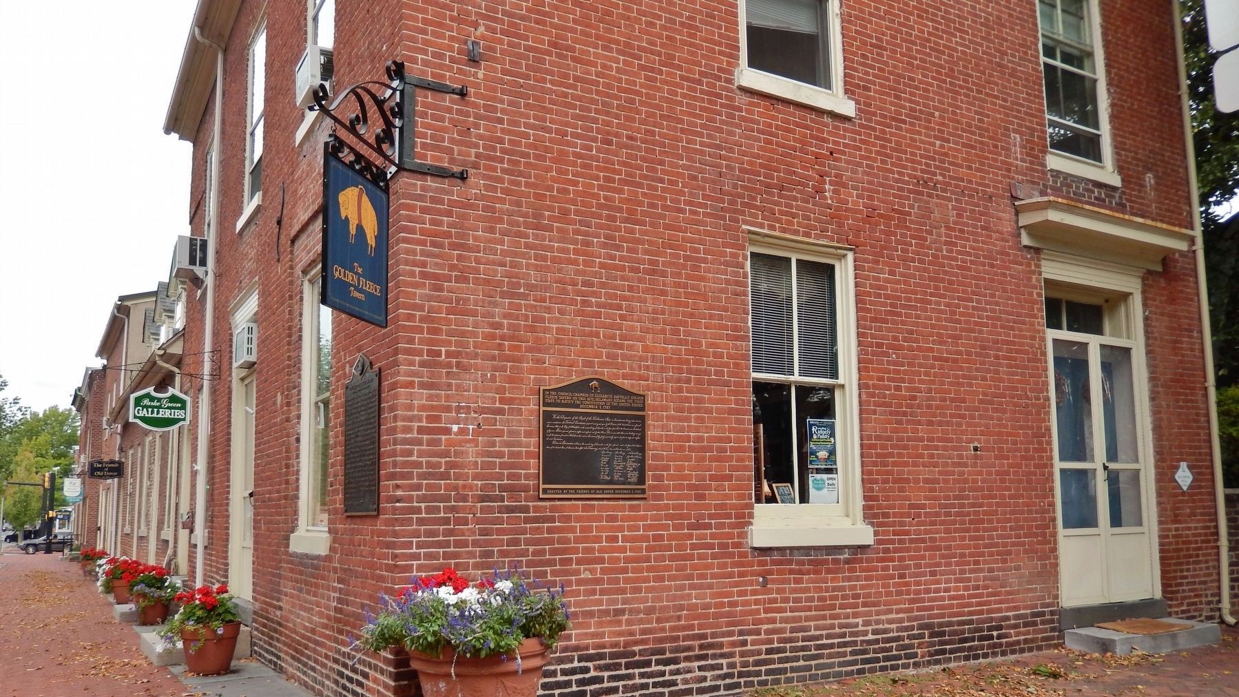 Golden Fleece Tavern site, 100 ft west of marker.. Click for full size. Golden Fleece Tavern site, 100 ft west of marker. image. Click for full size.