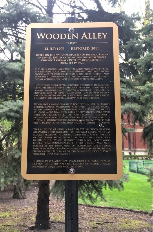 Wooden Alley Marker. Click for full size. Wooden Alley Marker image. Click for full size.