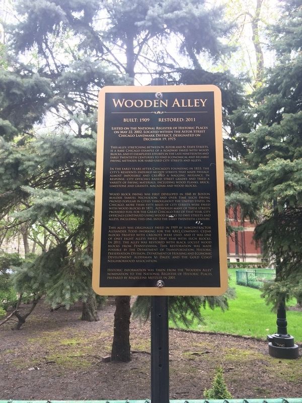 Wooden Alley Marker image. Click for full size.
