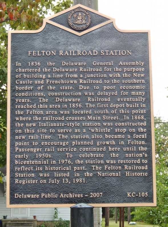 Felton Railroad Station Marker image. Click for full size.