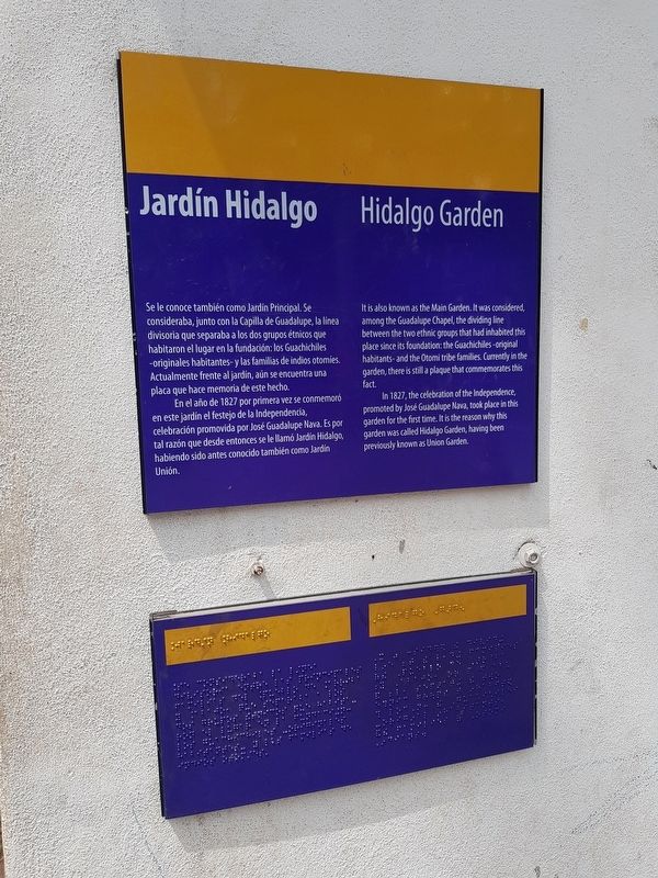 Hidalgo Garden Marker. Click for full size. Hidalgo Garden Marker image. Click for full size.