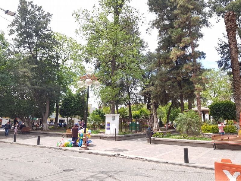 Hidalgo Garden and Marker. Click for full size. Hidalgo Garden and Marker image. Click for full size.