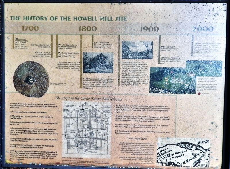History of the Howell Mill Site Marker. Click for full size. History of the Howell Mill Site Marker image. Click for full size.