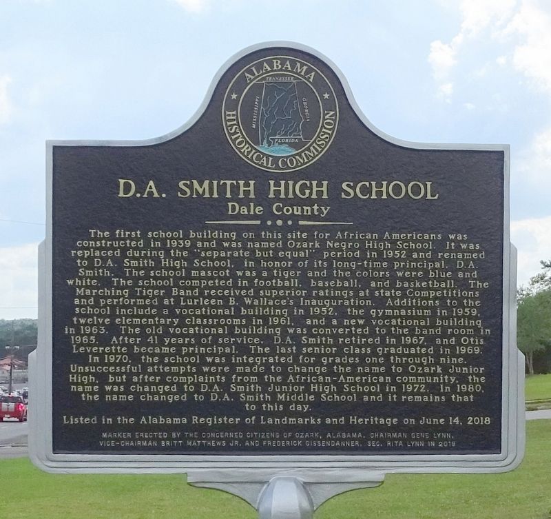 D. A. Smith High School Marker image. Click for full size.