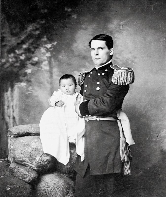 <i>...General L. W. Colby...Holding Baby Girl, Zintkala Nuni (Little Lost Bird)...</i> image. Click for full size.