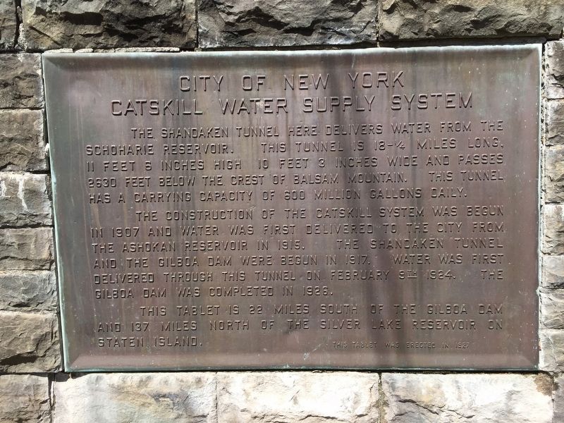 Catskill Water Supply System Marker image. Click for full size.