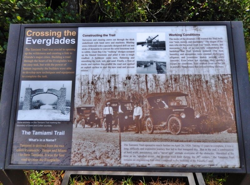 Crossing the Everglades Marker. Click for full size. Crossing the Everglades Marker image. Click for full size.