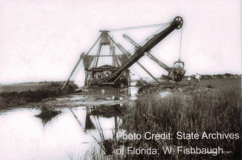 Marker detail: Giant "walking" dredge. Click for full size. Marker detail: Giant "walking" dredge image. Click for full size.