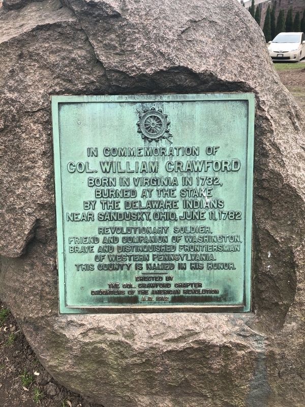 Col. William Crawford Marker image. Click for full size.
