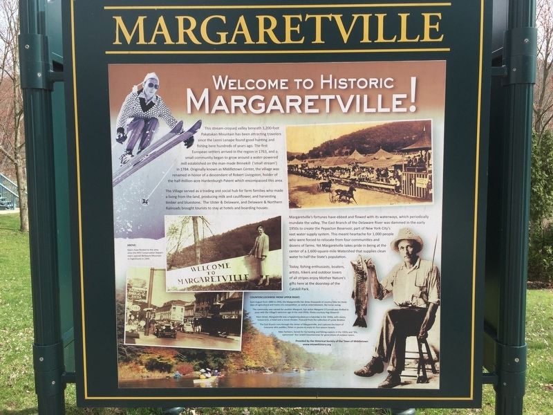Welcome to Historic Margaretville Marker image. Click for full size.