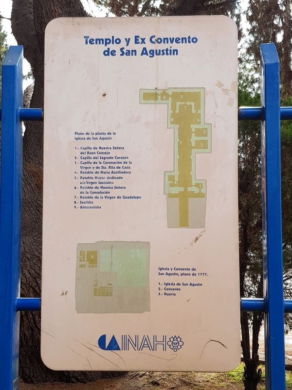 The marker's map of the Temple and Ex-Convent of San Agustn image. Click for full size.