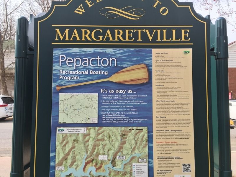 Welcome to Margaretville Marker image. Click for full size.