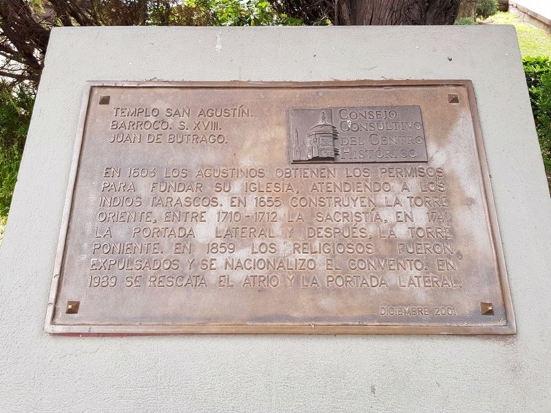 San Agustín Temple Marker. Click for full size. San Agustín Temple Marker image. Click for full size.