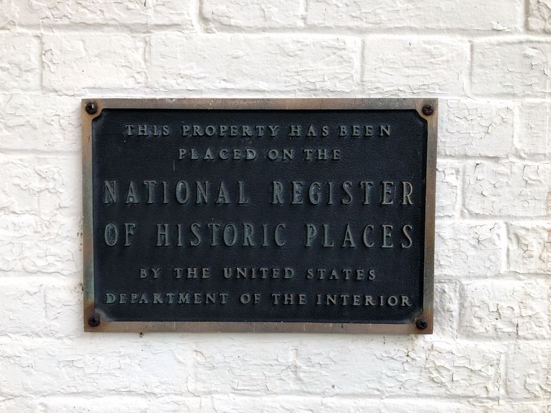 National Register of Historic Places plaque on the building. Click for full size. National Register of Historic Places plaque on the building image. Click for full size.